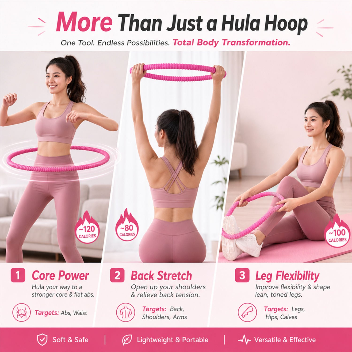 Fulala Plus™ - Soft Weighted Hoop (Soft Pink)